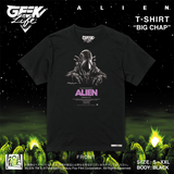 ALIEN BIG CHAP T-shirt Artwork by Rockin’Jelly Bean BLK