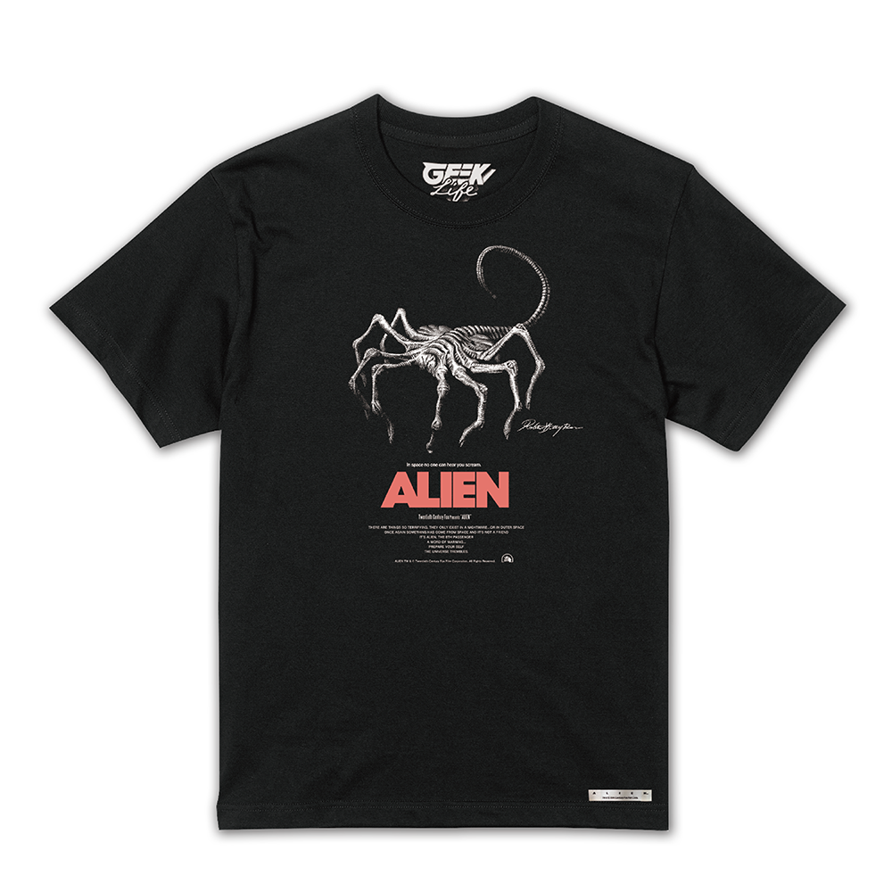 ALIEN FACE HUGGER T-shirt Artwork by Rockin'Jelly Bean BLK – 山
