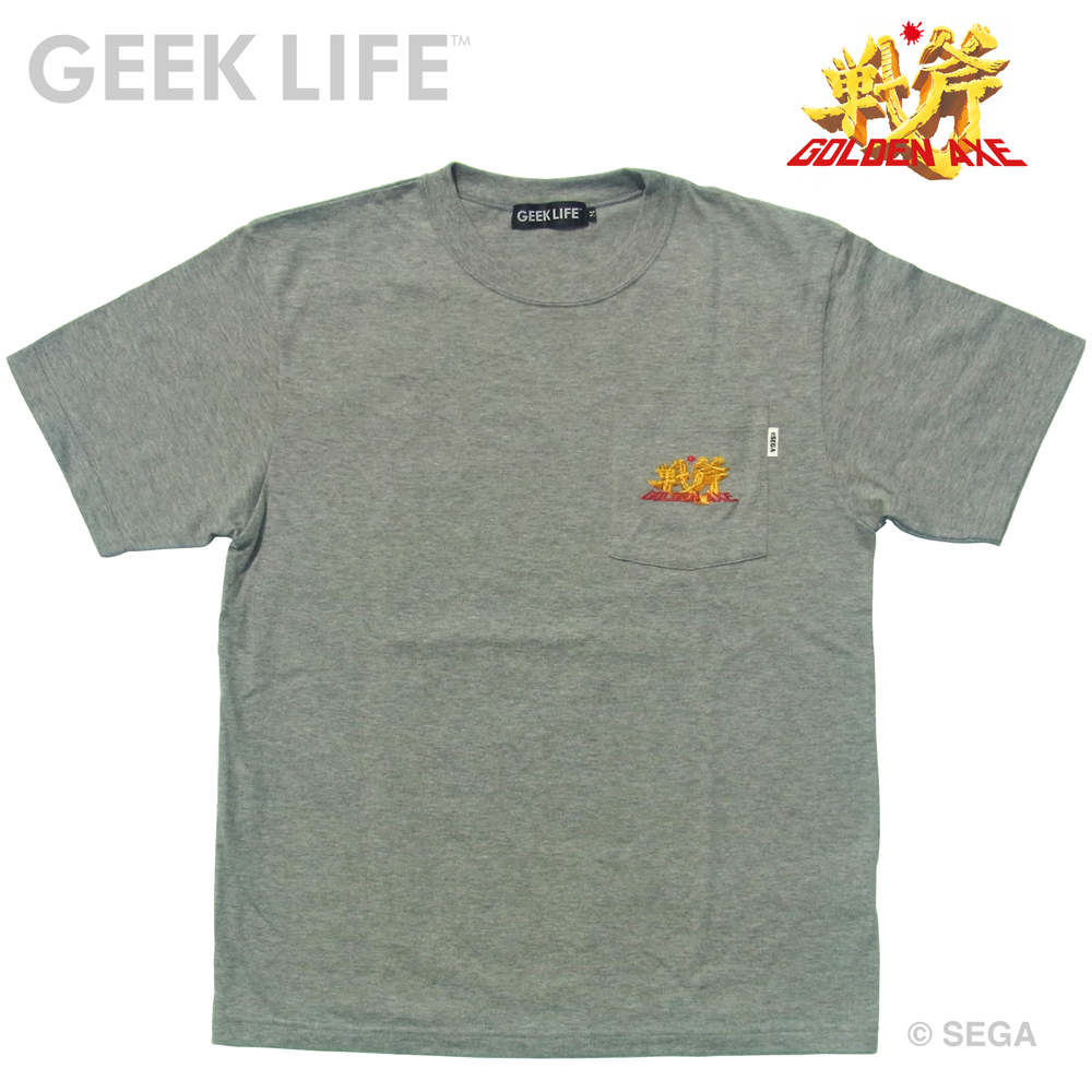 ゴールデンアックス ワンポイント ステッチ ポケットTシャツ(セガ消し