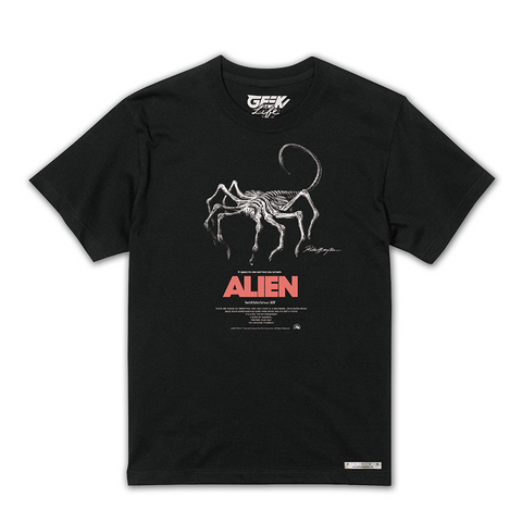 ALIEN FACE HUGGER T-shirt Artwork by Rockin’Jelly Bean BLK