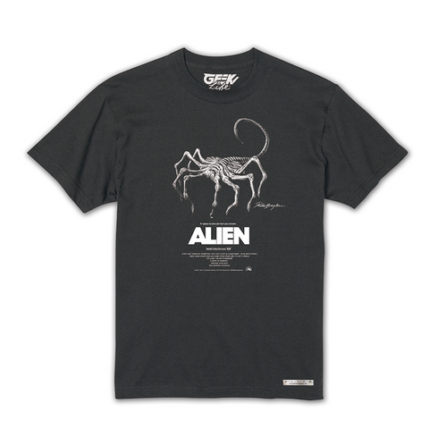 ALIEN FACE HUGGER T-shirt Artwork by Rockin’Jelly Bean INK BLK