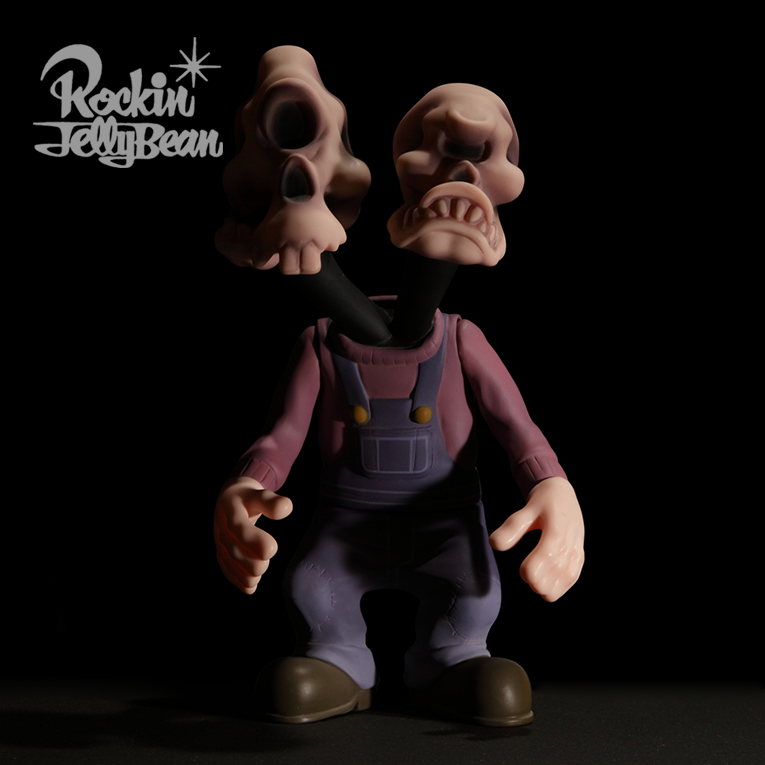 Rockin'Jelly Bean Twin Head ソフビ Rockin'Jelly Bean Freaky Monster Village series Twin Head